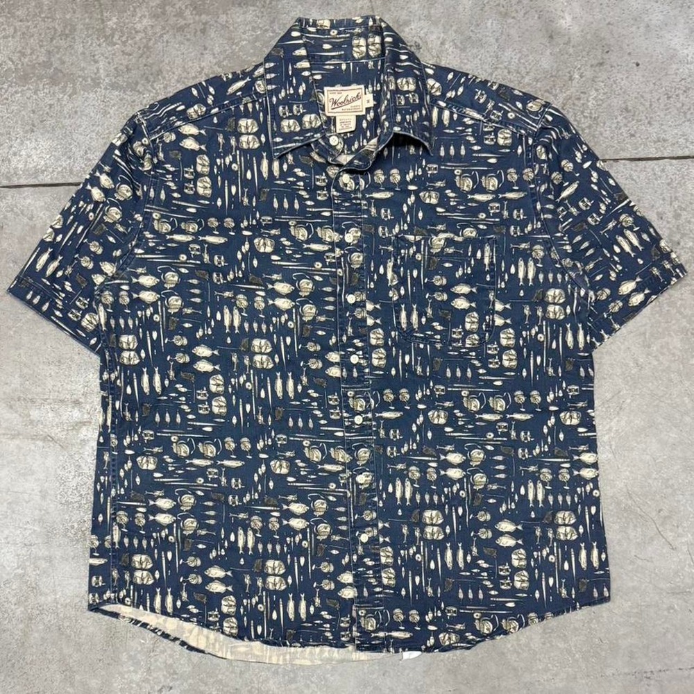 Woolrich Men's Vintage 90s Outdoors Fishing Button Up Shirt Sz XL